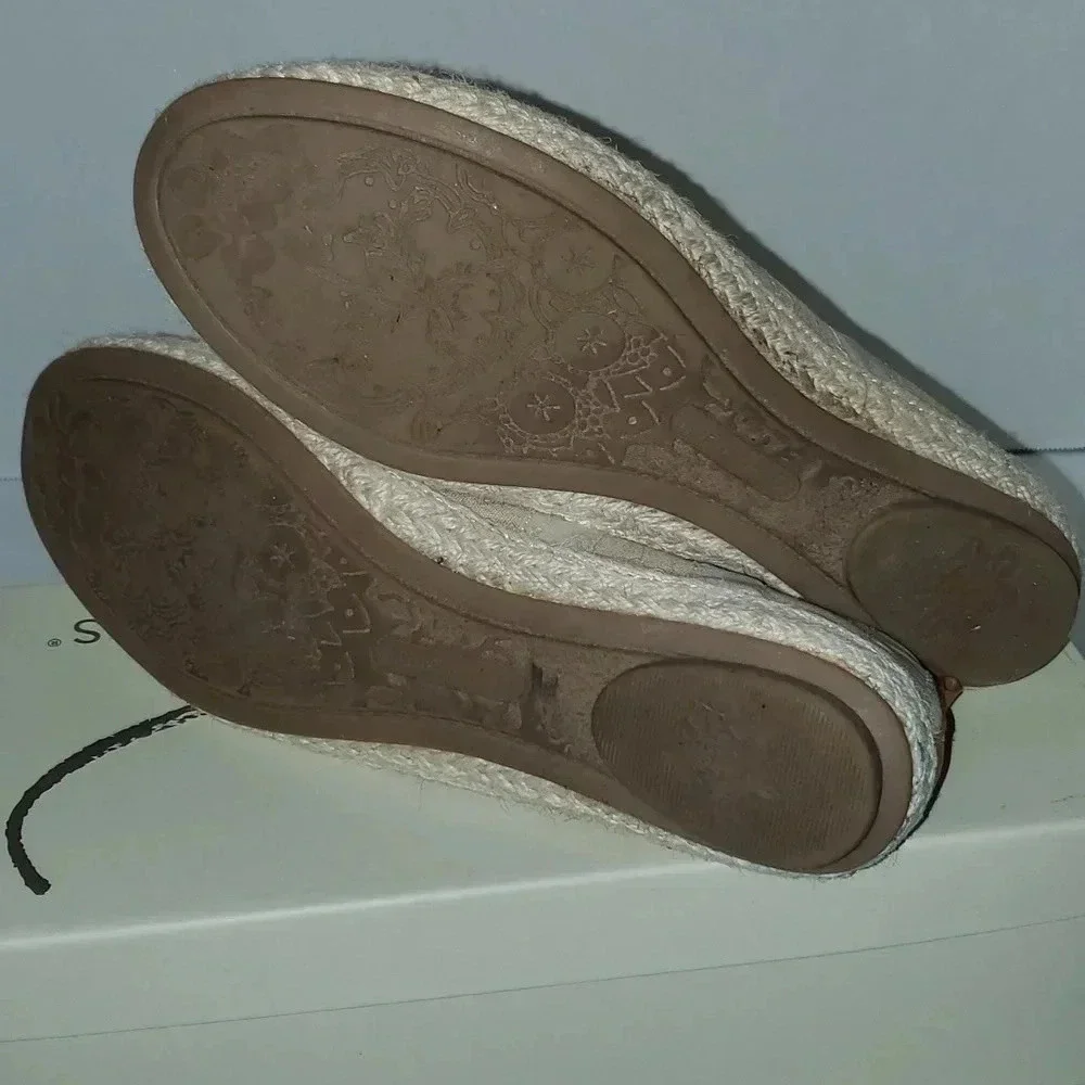 Kim Rogers Gabby White Stripe Flats Size 9.5